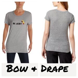 Bow & Drape gray hangry funny t-shirt sequin fries